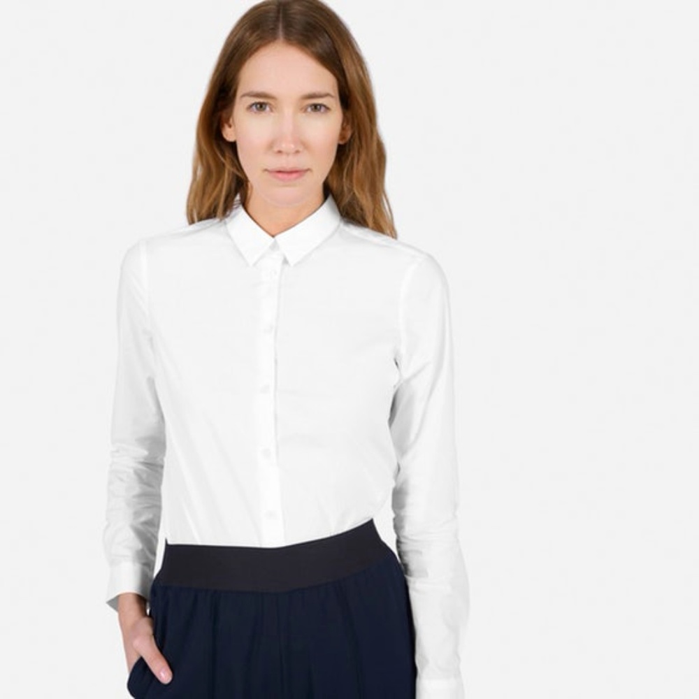 Everlane Slim Fit Stretch Poplin Cotton Shirt